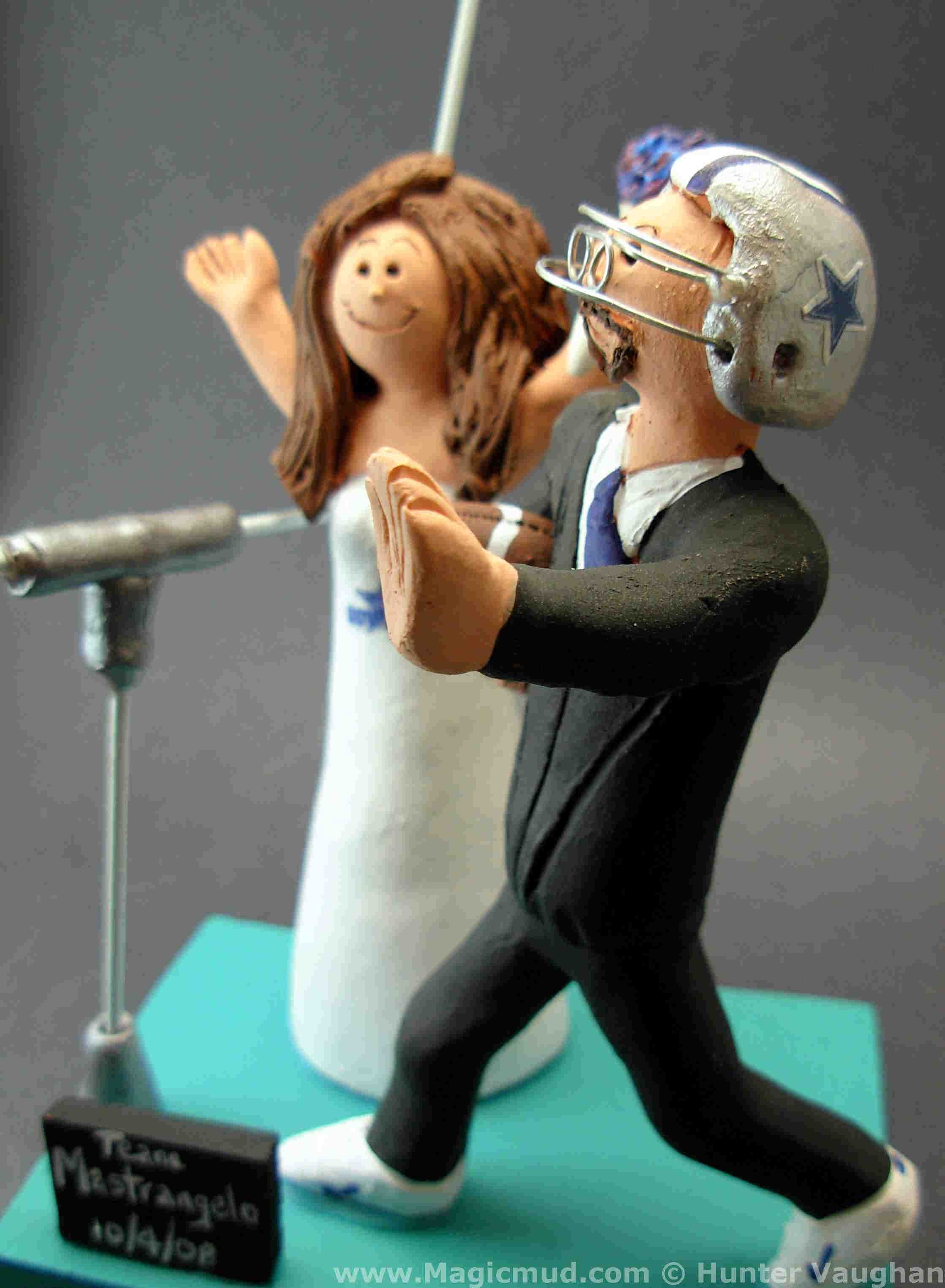 Cheerleader Wedding Cake Topper   Dallas Cowboys Cake Topper 